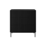 Komoda z szufladami Nicole 100 cm - czarny mat / czarne nóżki